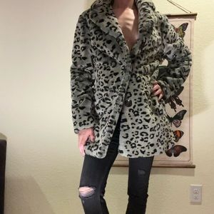 Vintage cheetah print coat